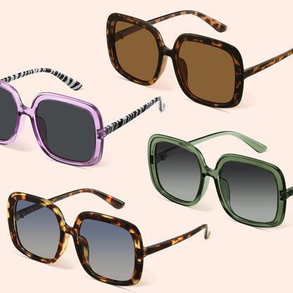 Oversized Polarized Sunglasses Women, Trendy Retro Sun Glasses