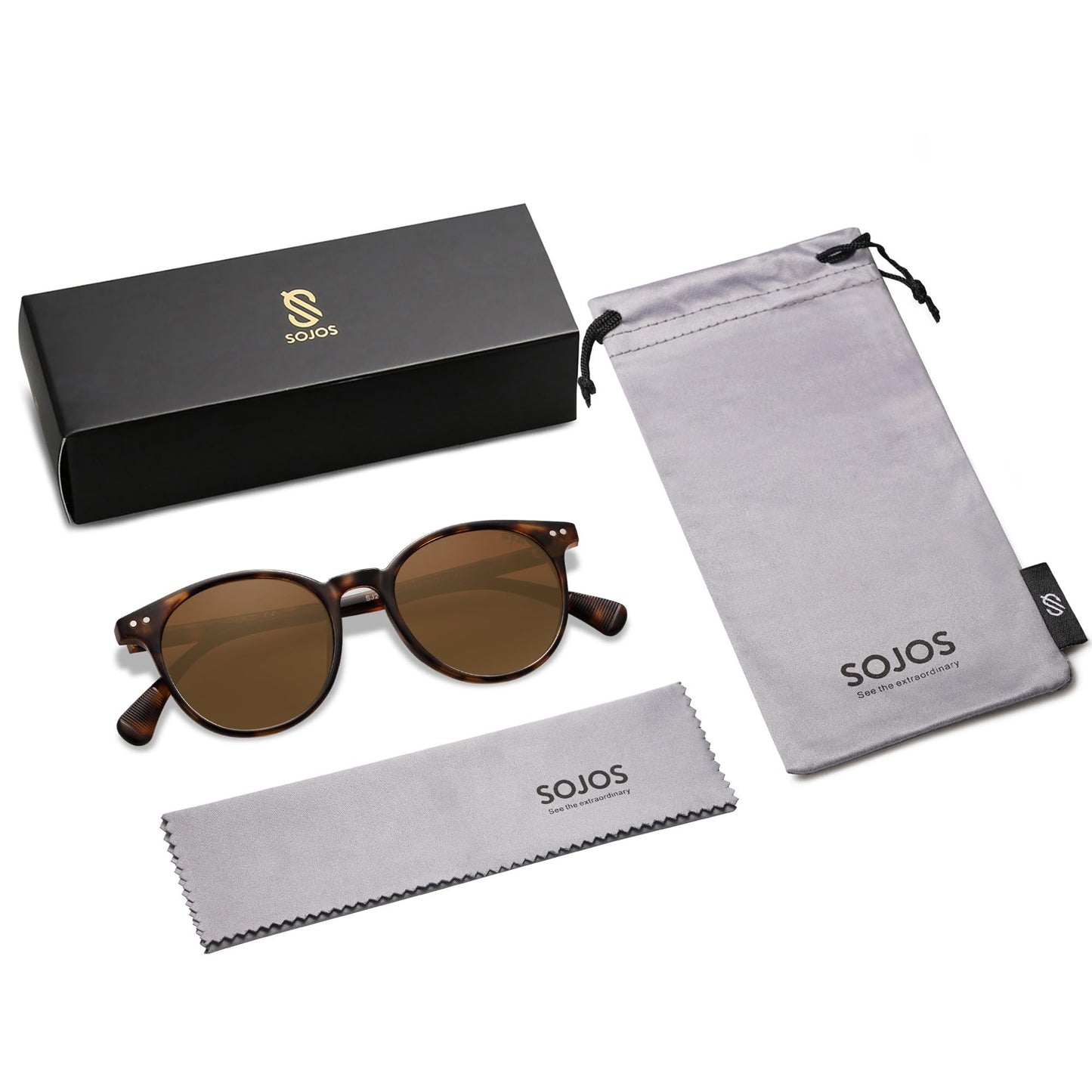 Small Round Classic Polarized Sunglasses for Women Men Vintage Style UV400 Lens SJ2113