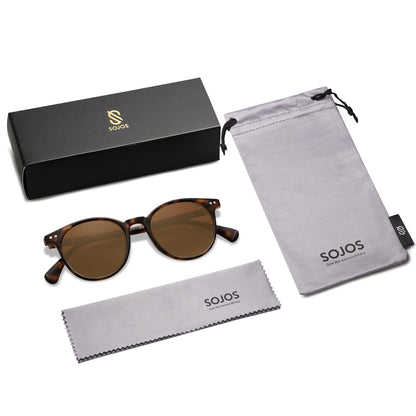 Small Round Classic Polarized Sunglasses for Women Men Vintage Style UV400 Lens SJ2113