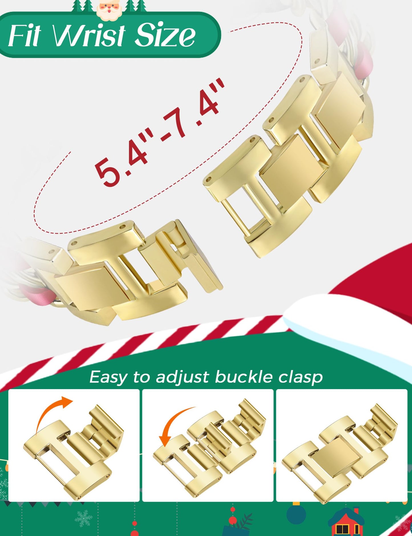 Silver Watch Bands for Women Compatible with Apple Watch Band 38mm 40mm 41mm 42mm (S10) Adjustable Unique Charms Metal Strap Cowboy Chain Bracelet for iWatch Series 10/9/8/7/6/5/4/3/2/1/SE