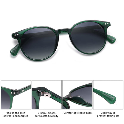 Small Round Classic Polarized Sunglasses for Women Men Vintage Style UV400 Lens SJ2113