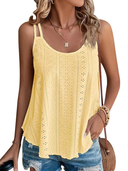 ATHMILE Women's Tank Tops Sleeveless Summer Top Spaghetti Strap Spring Shirt Loose Fit Beach Vacation 2025 Casual