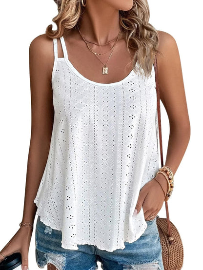 ATHMILE Women's Tank Tops Sleeveless Summer Top Spaghetti Strap Spring Shirt Loose Fit Beach Vacation 2025 Casual