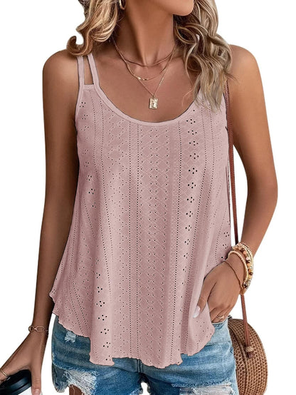 ATHMILE Women's Tank Tops Sleeveless Summer Top Spaghetti Strap Spring Shirt Loose Fit Beach Vacation 2025 Casual