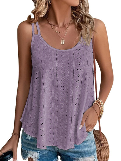 ATHMILE Women's Tank Tops Sleeveless Summer Top Spaghetti Strap Spring Shirt Loose Fit Beach Vacation 2025 Casual