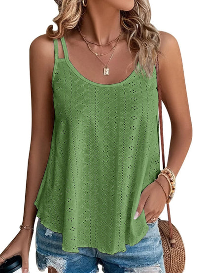 ATHMILE Women's Tank Tops Sleeveless Summer Top Spaghetti Strap Spring Shirt Loose Fit Beach Vacation 2025 Casual