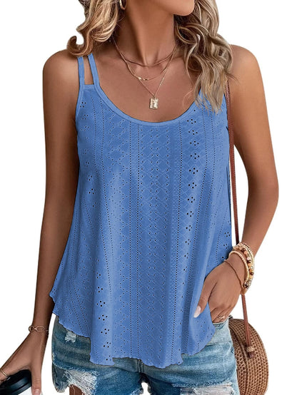 ATHMILE Women's Tank Tops Sleeveless Summer Top Spaghetti Strap Spring Shirt Loose Fit Beach Vacation 2025 Casual