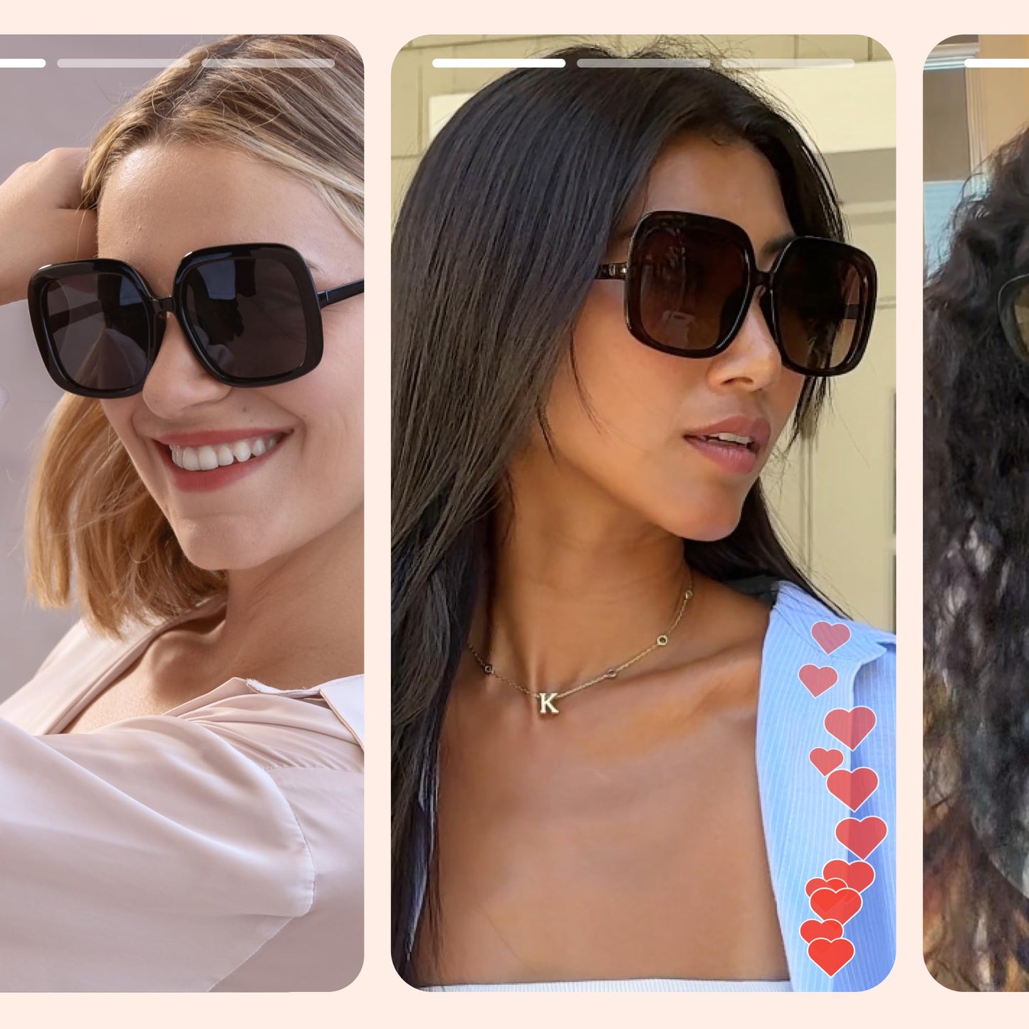 Oversized Polarized Sunglasses Women, Trendy Retro Sun Glasses