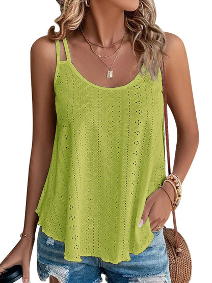 ATHMILE Women's Tank Tops Sleeveless Summer Top Spaghetti Strap Spring Shirt Loose Fit Beach Vacation 2025 Casual