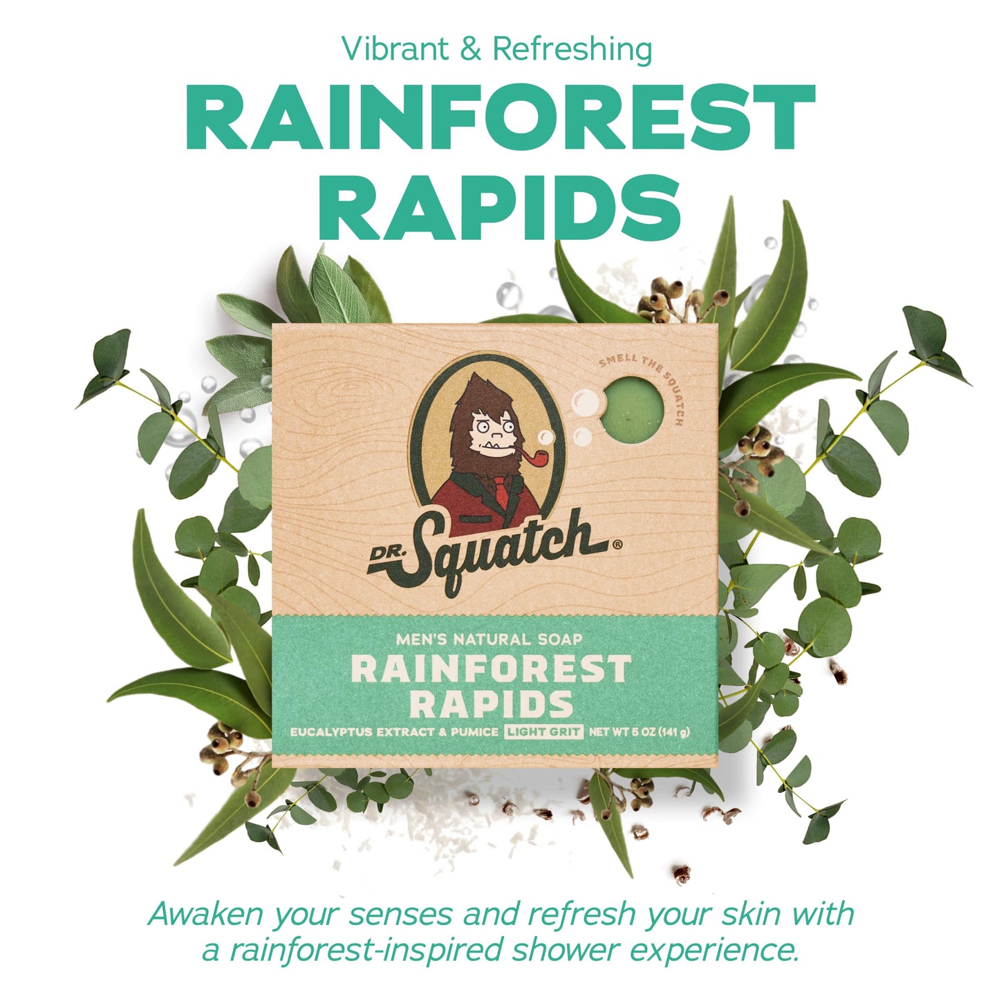 Dr. Squatch Natural Bar Soap for Men Variety Gift Set - Cold Process No Harsh Chemicals - Rainforest Rapids, Fresh Falls, Coconut Castaway, Wood Barrel Bourbon, Pine Tar & more (5 oz, 10-Pack)