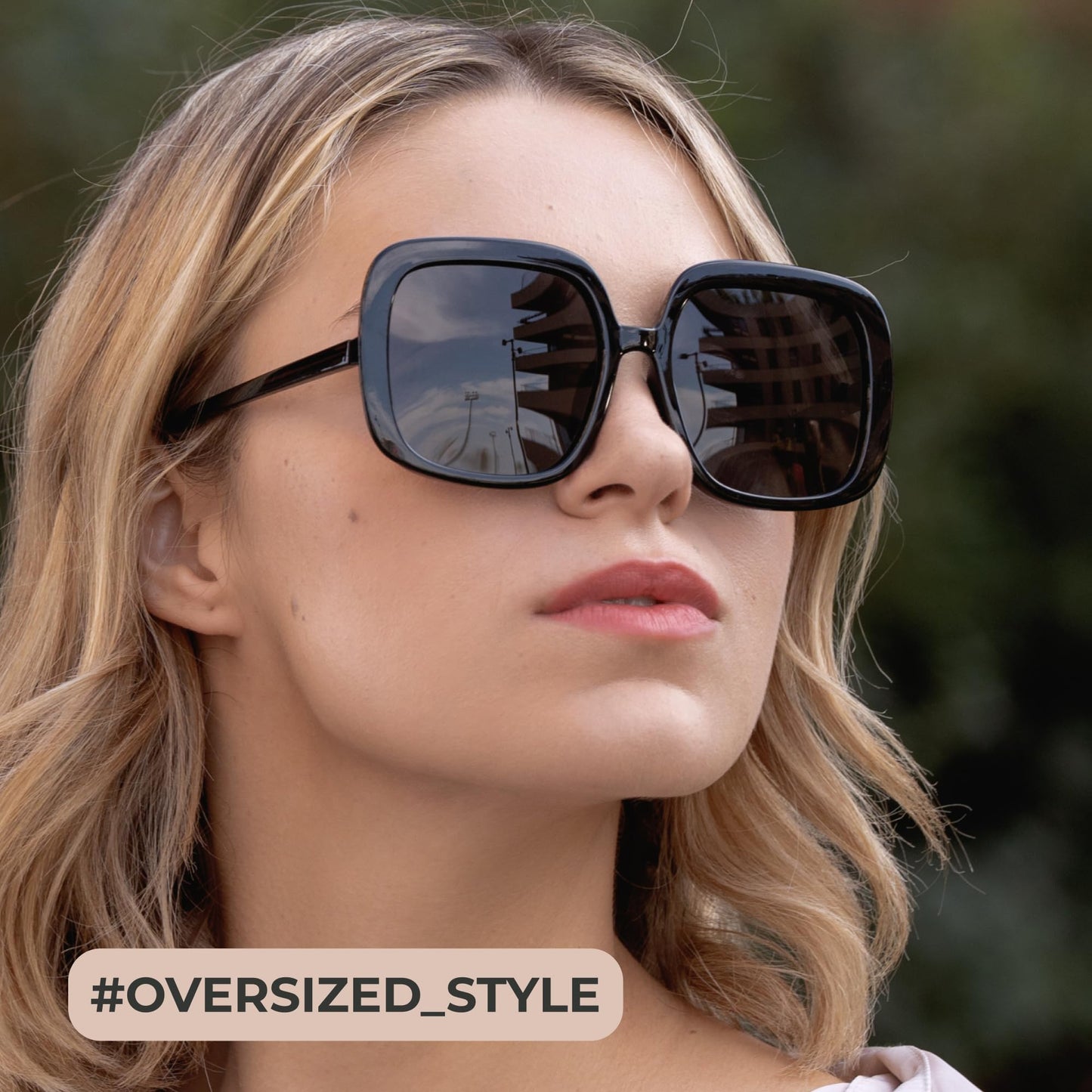 Oversized Polarized Sunglasses Women, Trendy Retro Sun Glasses