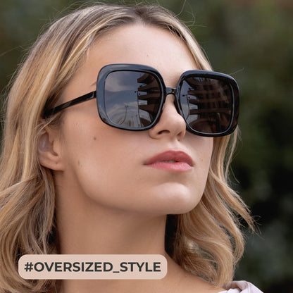 Oversized Polarized Sunglasses Women, Trendy Retro Sun Glasses