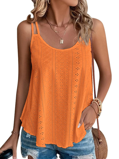ATHMILE Women's Tank Tops Sleeveless Summer Top Spaghetti Strap Spring Shirt Loose Fit Beach Vacation 2025 Casual