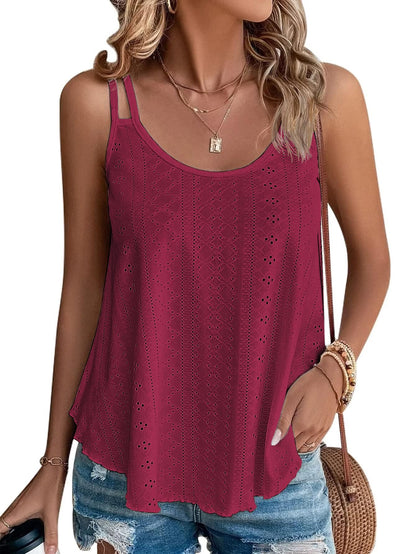 ATHMILE Women's Tank Tops Sleeveless Summer Top Spaghetti Strap Spring Shirt Loose Fit Beach Vacation 2025 Casual