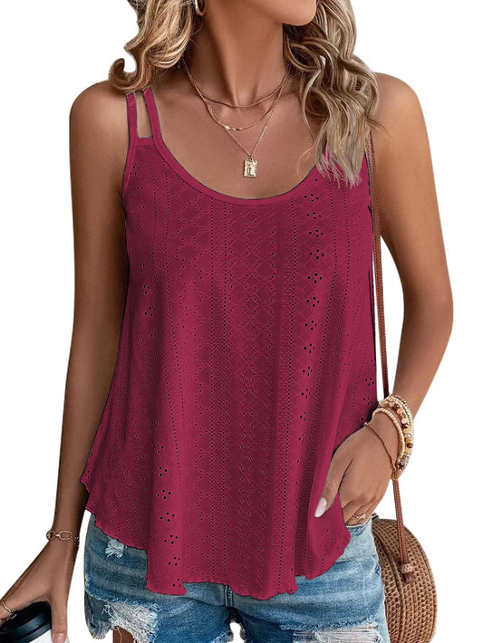 ATHMILE Women's Tank Tops Sleeveless Summer Top Spaghetti Strap Spring Shirt Loose Fit Beach Vacation 2025 Casual