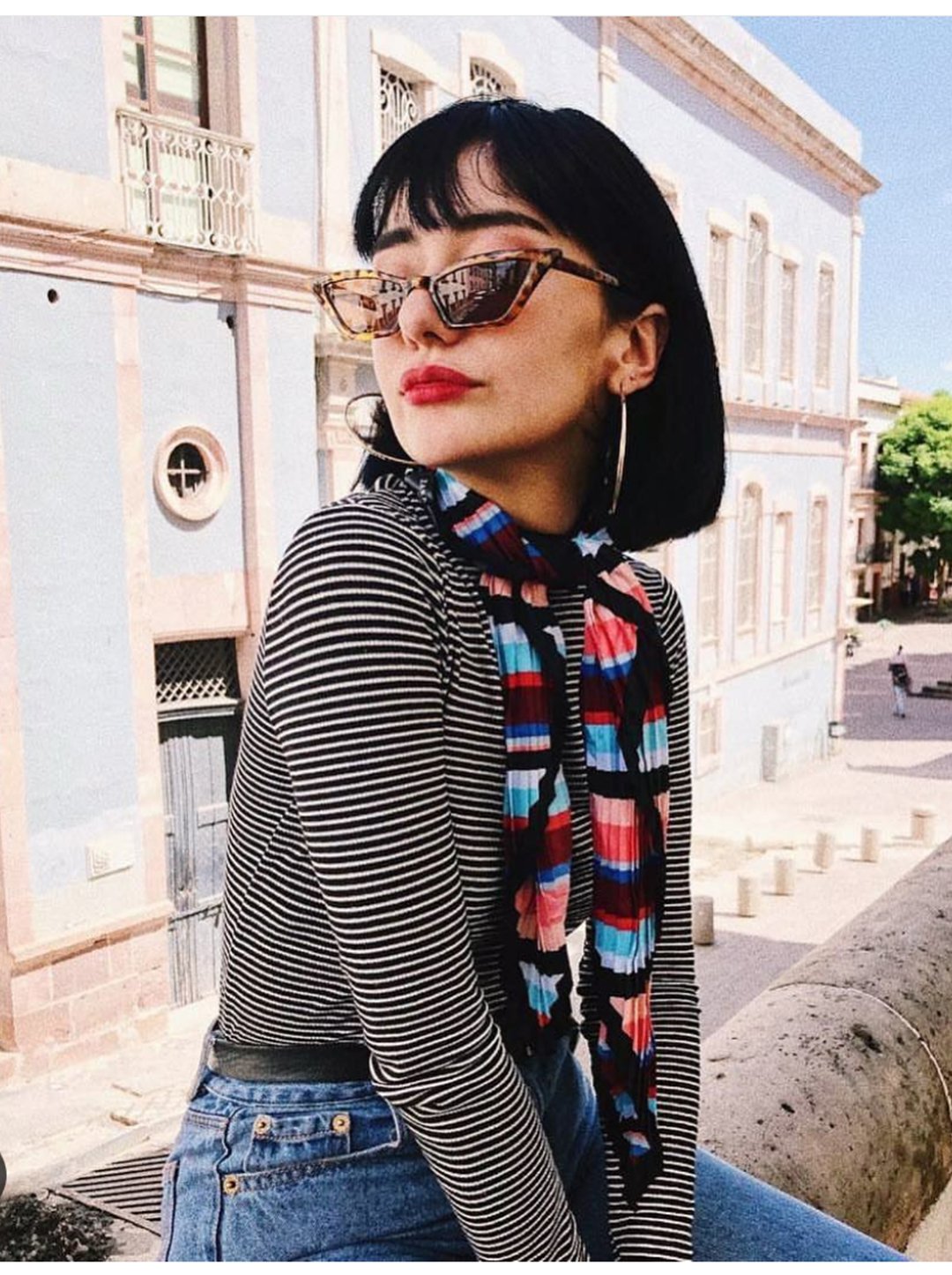 Small Cat Eye Sunglasses Vintage Square Shade Women Eyewear B2291
