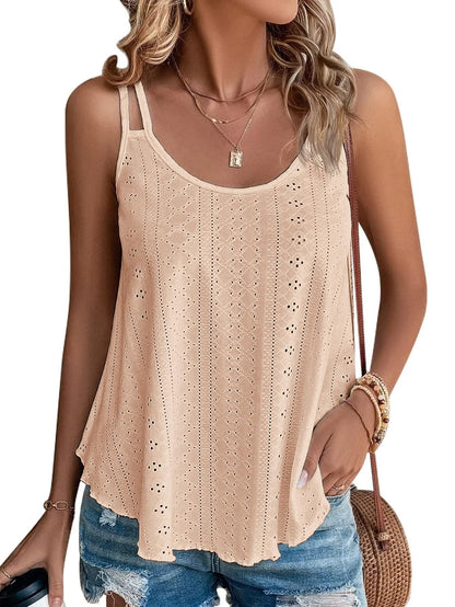 ATHMILE Women's Tank Tops Sleeveless Summer Top Spaghetti Strap Spring Shirt Loose Fit Beach Vacation 2025 Casual