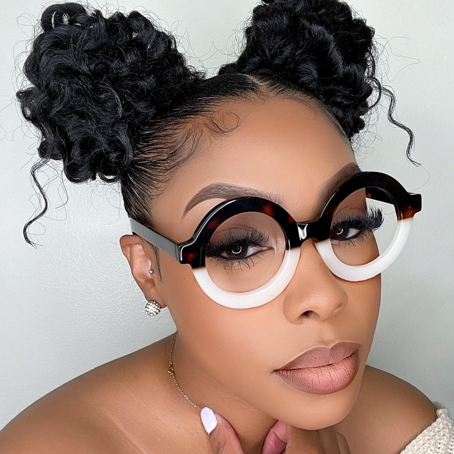 Retro Thick Round Blue Light Blocking Glasses